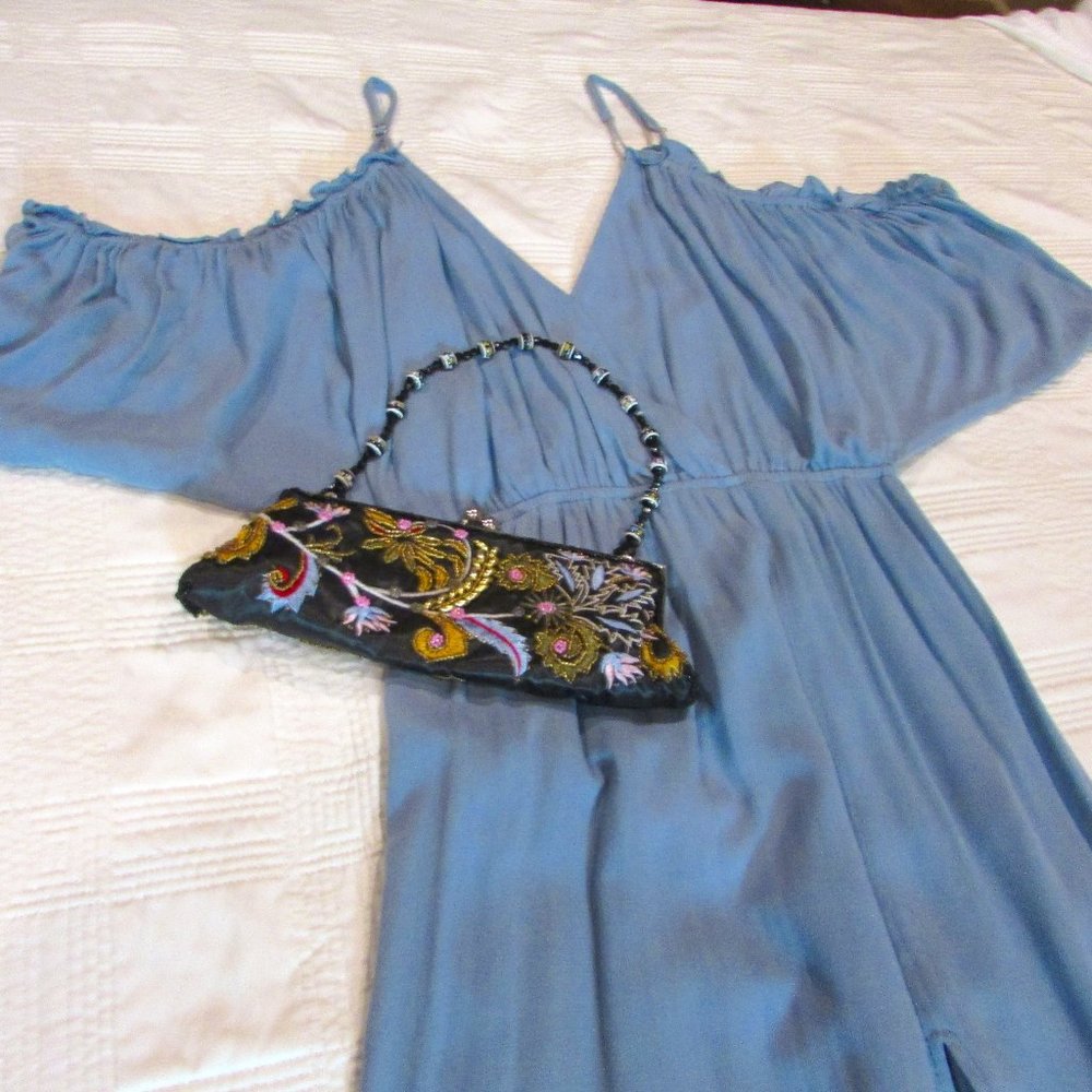 LOVERS + FRIENDS x Revolve Maxi Dress Gown With Matching Bag Size M